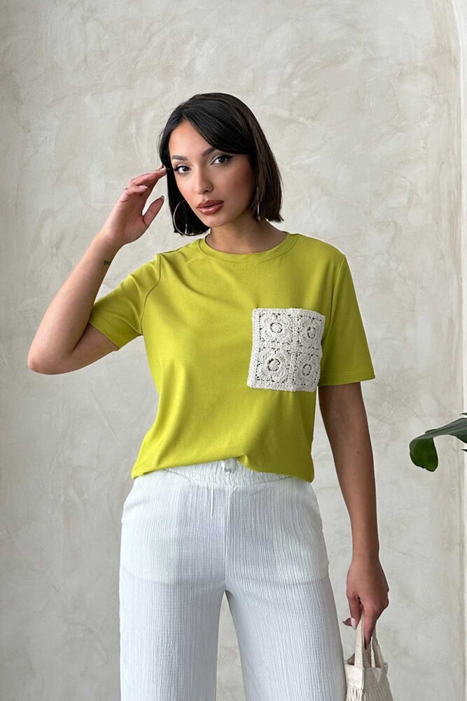 Pocket Detailed T-Shirt - Producer: Topshow - Wholesale Women Clothes - TheBS Women