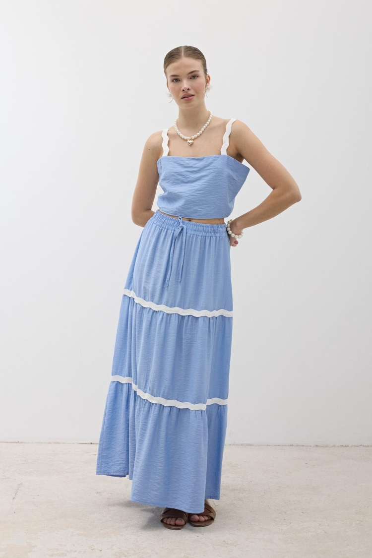 Hanger Waterstone Pattern Crop Blouse - Brand: Levure - Women & Kids, Baby Clothes Wholesale - TheBS Women