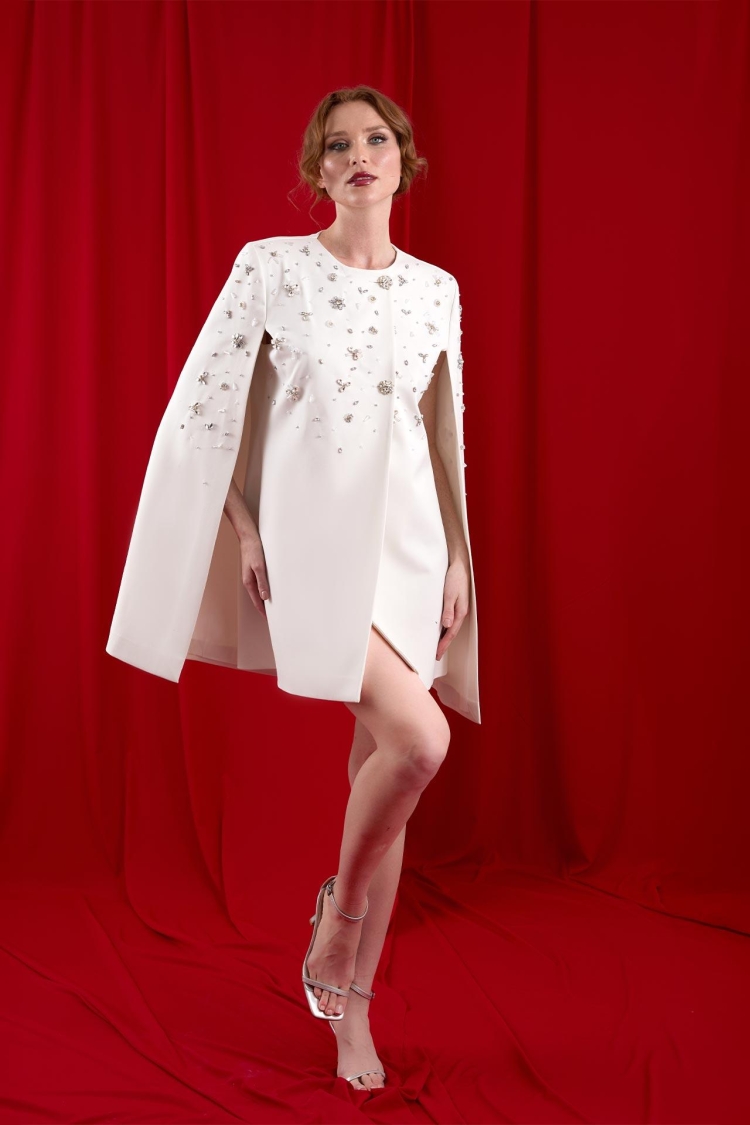 Stone Embroidered Sleeveless Jacket Dress - Brand: Juste - Women & Kids, Baby Clothes Wholesale - TheBS Women