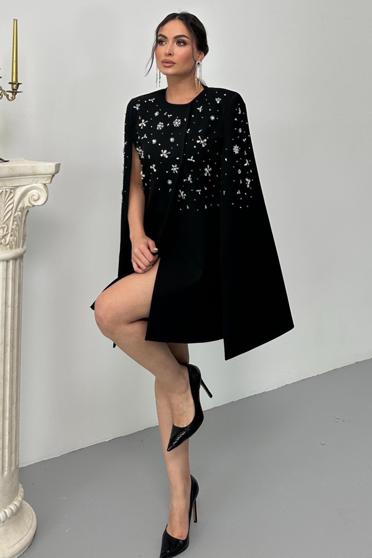 Stone Embroidered Sleeveless Jacket Dress - Brand: Juste - Women & Kids, Baby Clothes Wholesale - TheBS Women