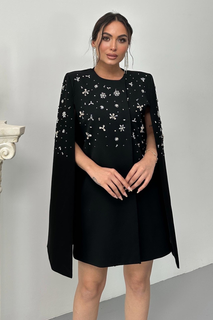 Stone Embroidered Sleeveless Jacket Dress - Producer: Juste - Wholesale Women Clothes - TheBS Women