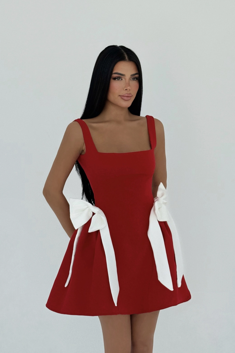Bow Detailed Suspender Dress - Producer: EYYO ATELIER - Wholesale Women Clothes - TheBS Women