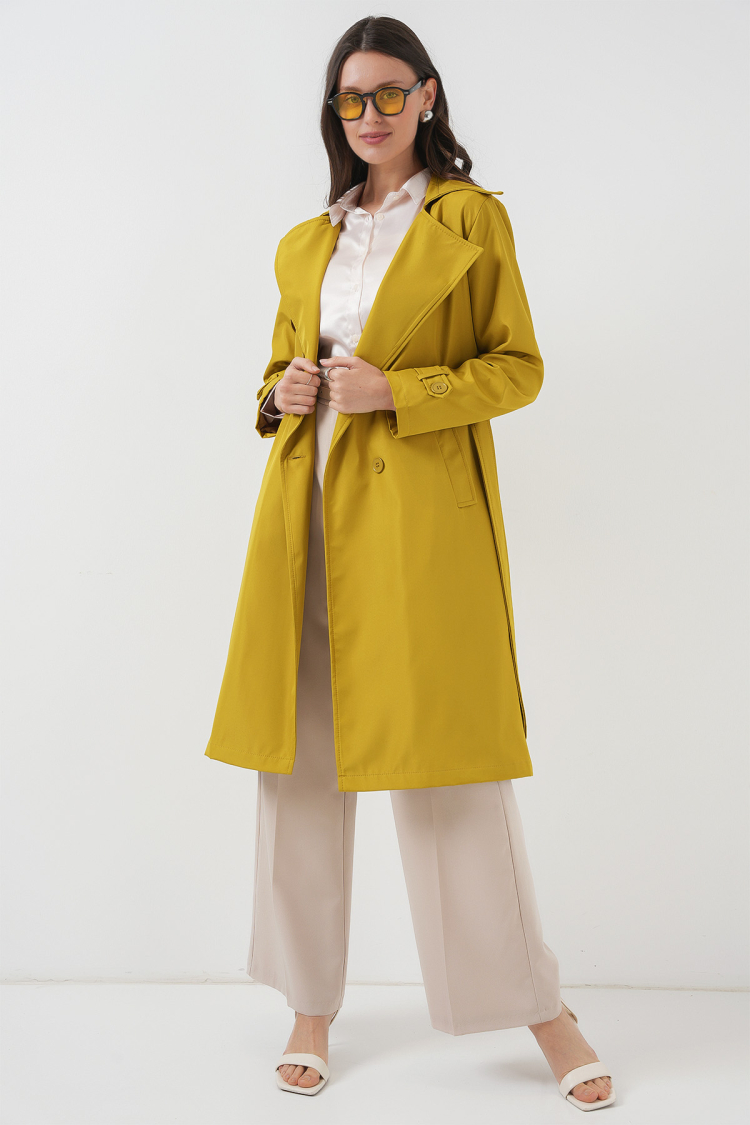 Double Breasted Collar Trench Coat - Oil - Brand: Bigdart - Women & Kids, Baby Clothes Wholesale - TheBS Women