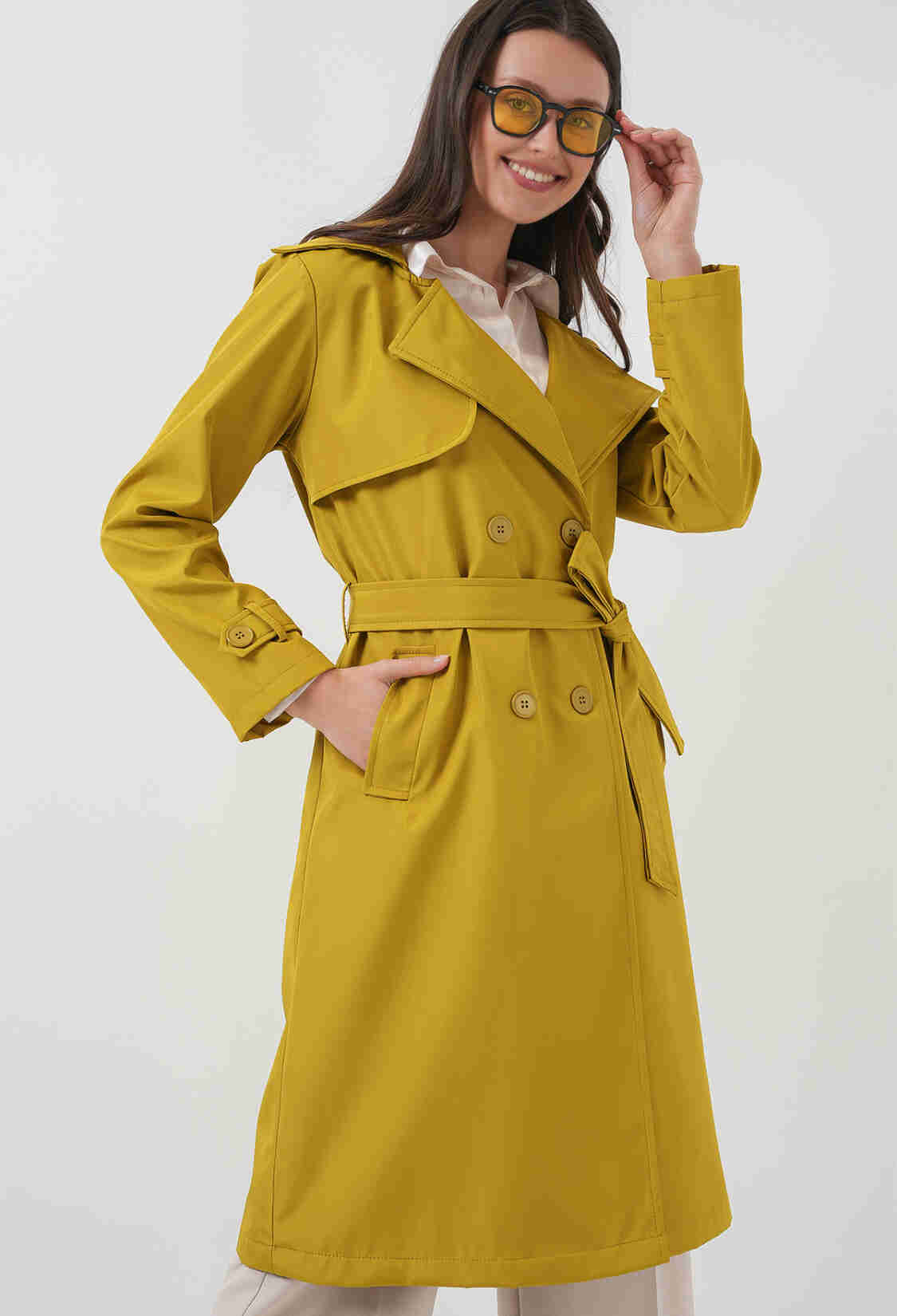 Double Breasted Collar Trench Coat - Oil - Brand: Bigdart - Women & Kids, Baby Clothes Wholesale - TheBS Women