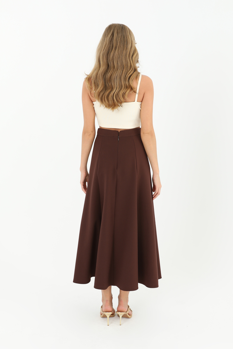 Women's Zipper Flared Skirt - Brand: Puane - Women & Kids, Baby Clothes Wholesale - TheBS Women