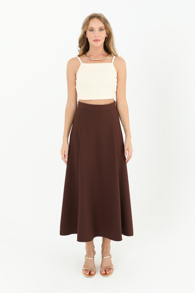 Women's Zipper Flared Skirt - Brand: Puane - Women & Kids, Baby Clothes Wholesale - TheBS Women