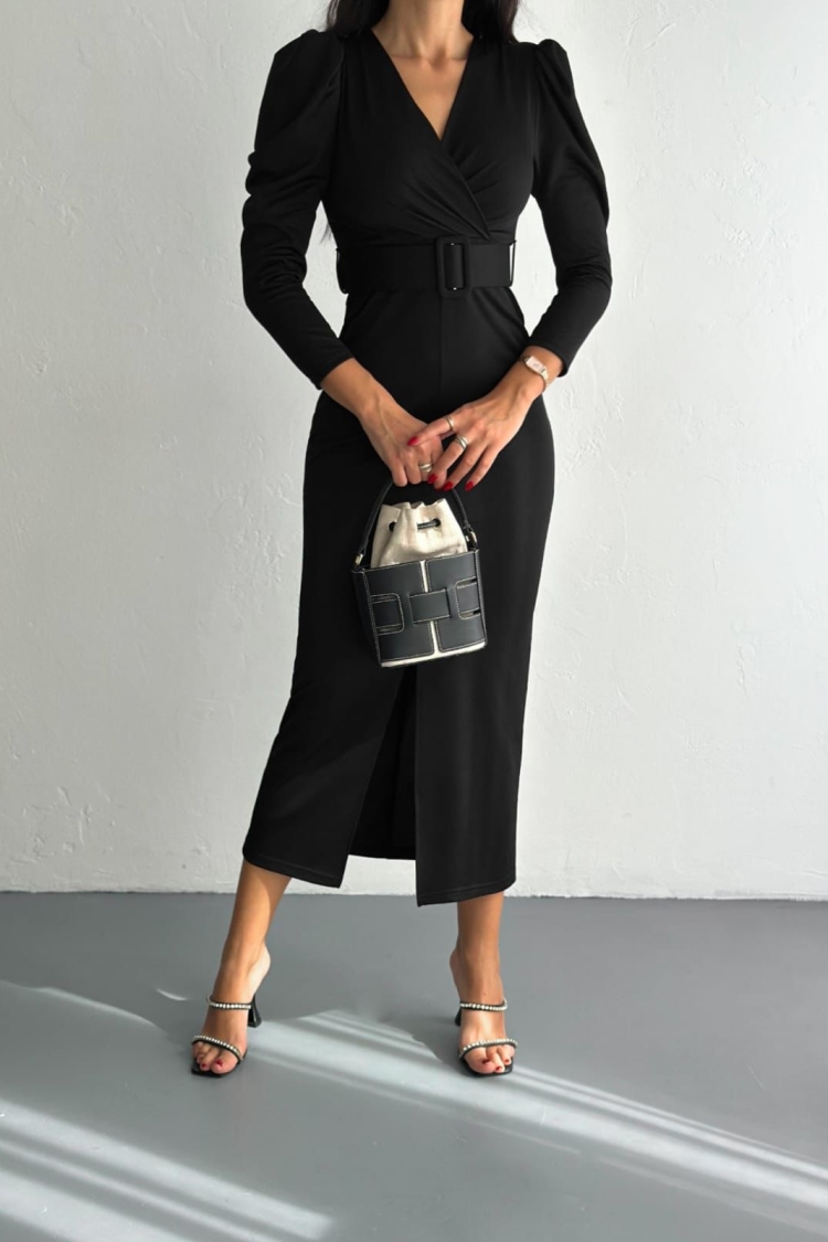 Front Slit Detail Dress - Producer: My Jest Fashion - Wholesale Women Clothes - TheBS Women