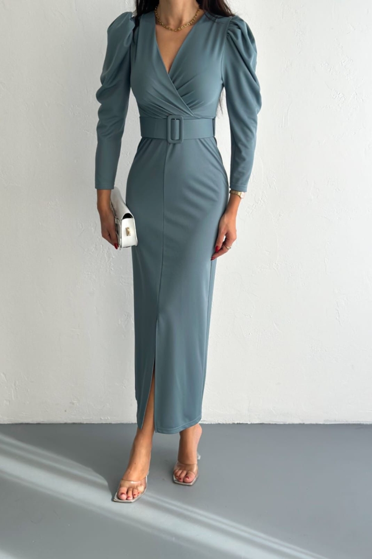 Front Slit Detail Dress - Producer: My Jest Fashion - Wholesale Women Clothes - TheBS Women