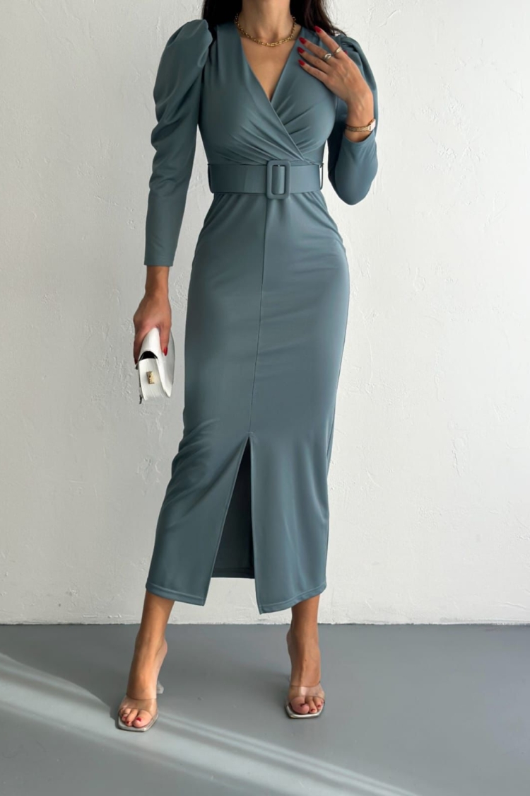 Front Slit Detail Dress - Producer: My Jest Fashion - Wholesale Women Clothes - TheBS Women