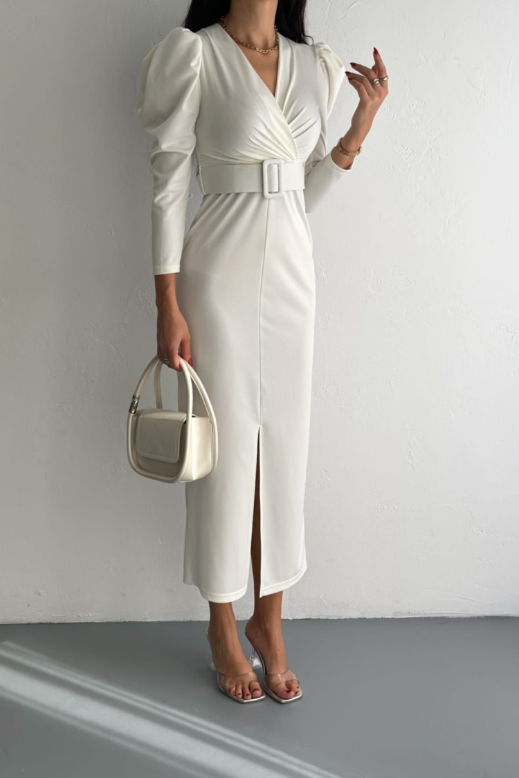 Front Slit Detail Dress - Producer: My Jest Fashion - Wholesale Women Clothes - TheBS Women