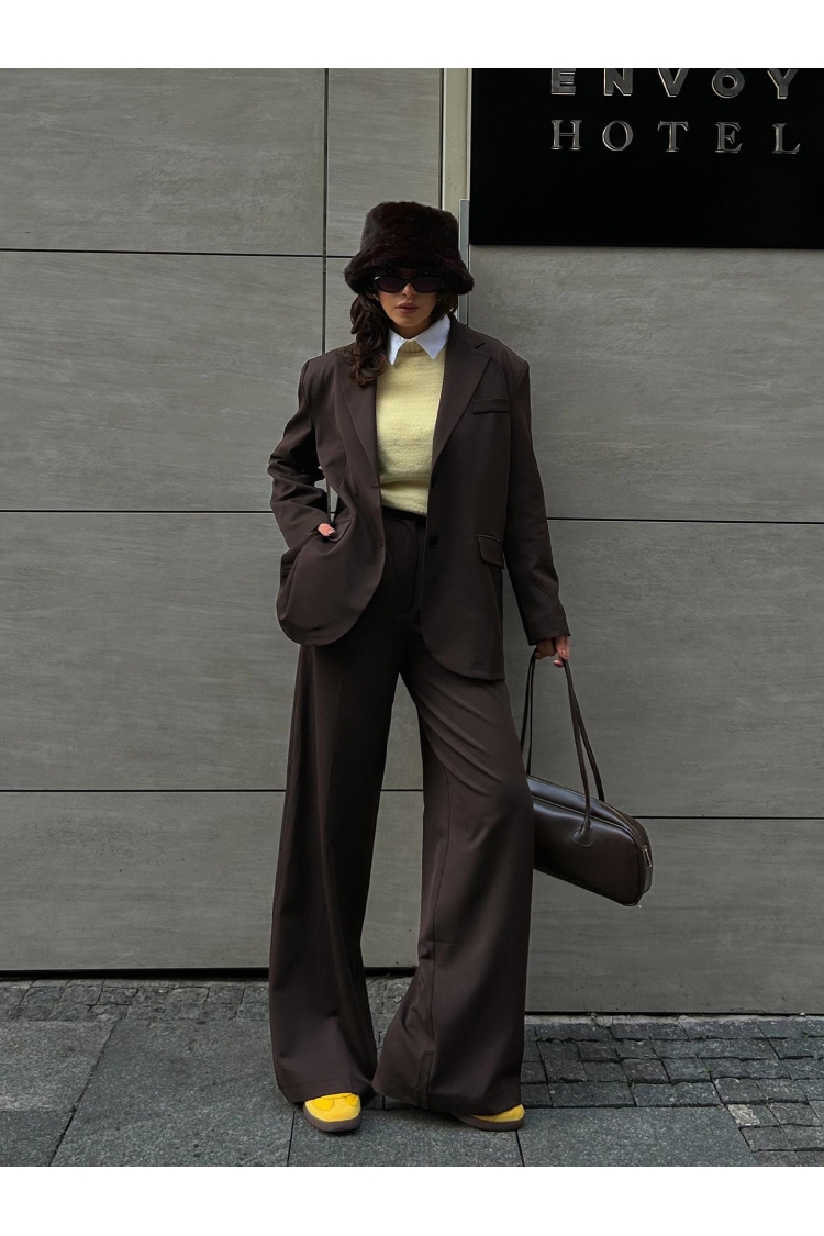 Pile Detailed Palazzo Pants - Brand: Juste - Women & Kids, Baby Clothes Wholesale - TheBS Women