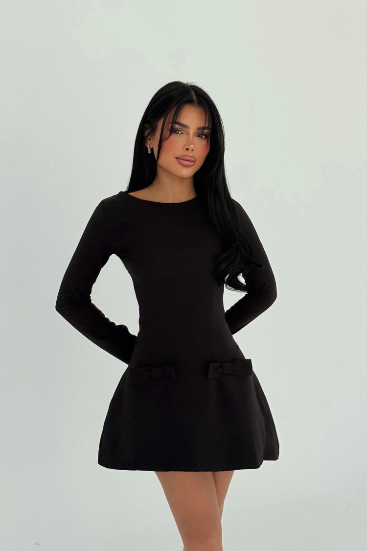 Bow Detail Mini Dress - Producer: EYYO ATELIER - Wholesale Women Clothes - TheBS Women