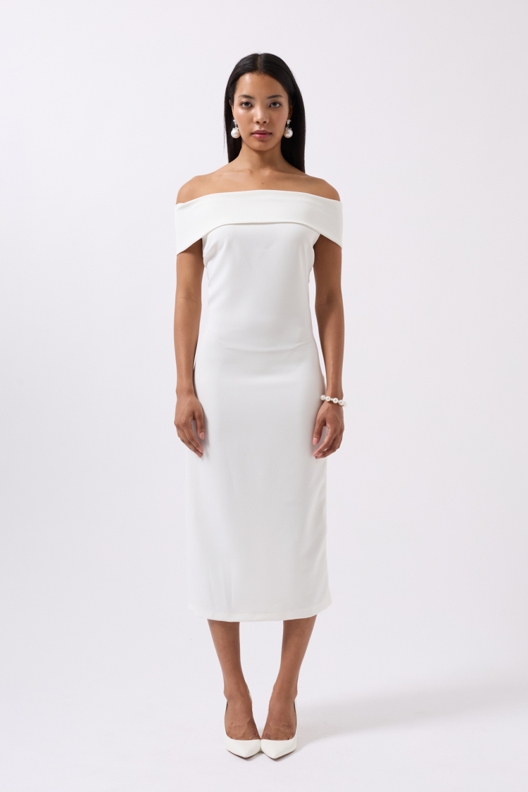 Shoulder Folding Detail Maxi Dress - Producer: Black Fashion - Wholesale Women Clothes - TheBS Women