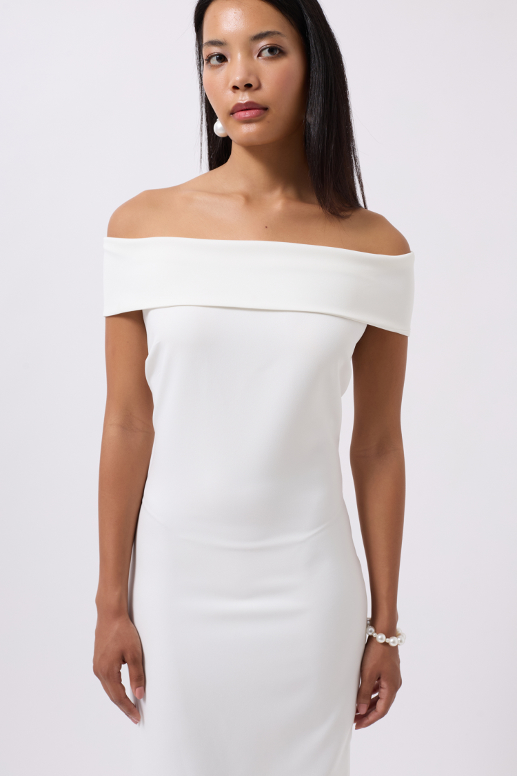 Shoulder Folding Detail Maxi Dress - Producer: Black Fashion - Wholesale Women Clothes - TheBS Women