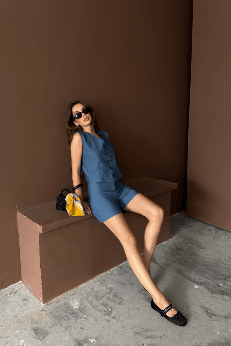 Tencel Vest - Shorts Set - Producer: Ello - Wholesale Women Clothes - TheBS Women