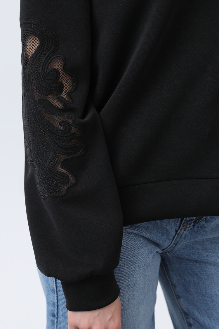 Women's Sleeves Mesh Embroidered Sweatshirt - Brand: SOUL - Women & Kids, Baby Clothes Wholesale - TheBS Women