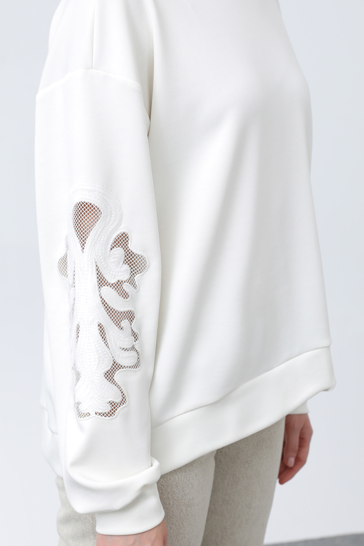 Women's Sleeves Mesh Embroidered Sweatshirt - Brand: SOUL - Women & Kids, Baby Clothes Wholesale - TheBS Women