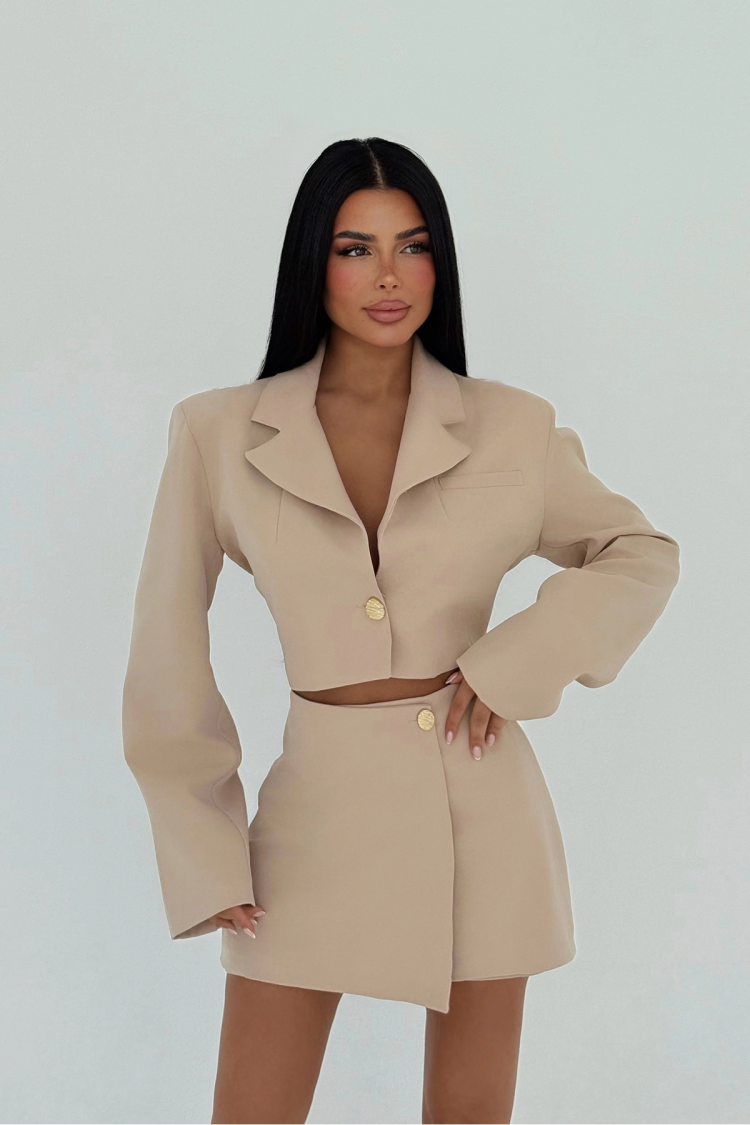 Button Detail Skirt Suit - Producer: EYYO ATELIER - Wholesale Women Clothes - TheBS Women