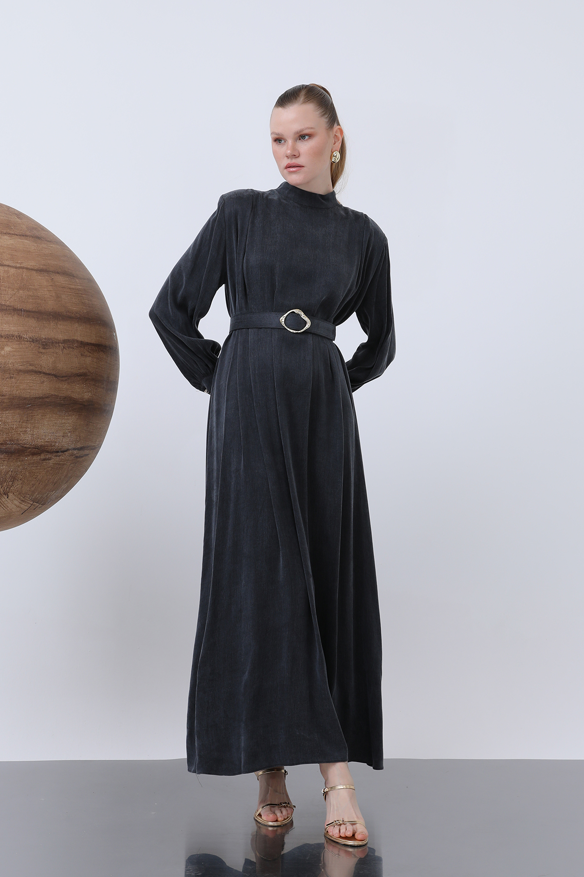 Women's Belt And Wadding Detailed Dress - Brand: Puane - Women & Kids, Baby Clothes Wholesale - TheBS Women