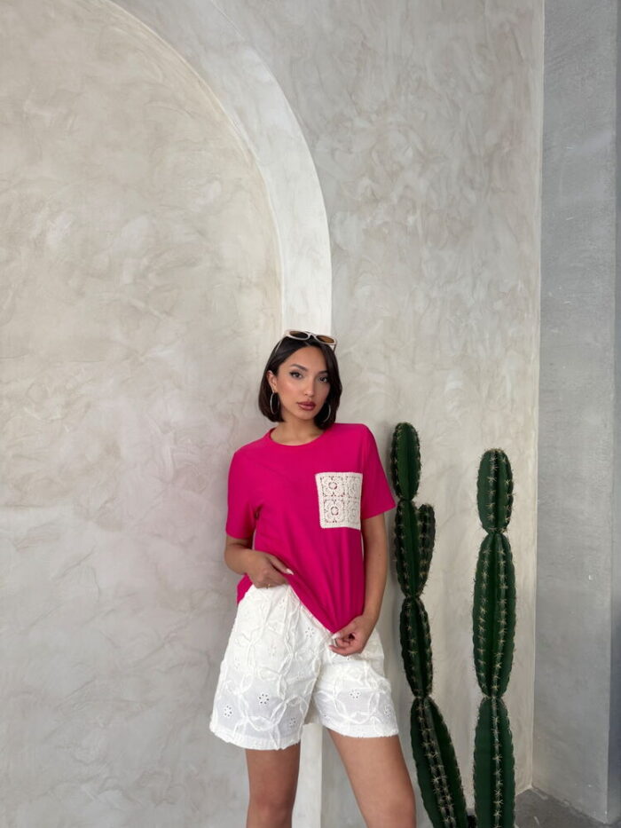 Pocket Detailed T-Shirt - Producer: Topshow - Wholesale Women Clothes - TheBS Women