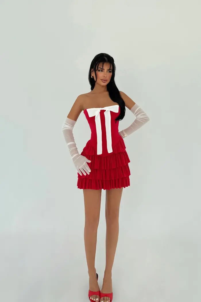 Strapless Dress With Gloves - Producer: EYYO ATELIER - Wholesale Women Clothes - TheBS Women