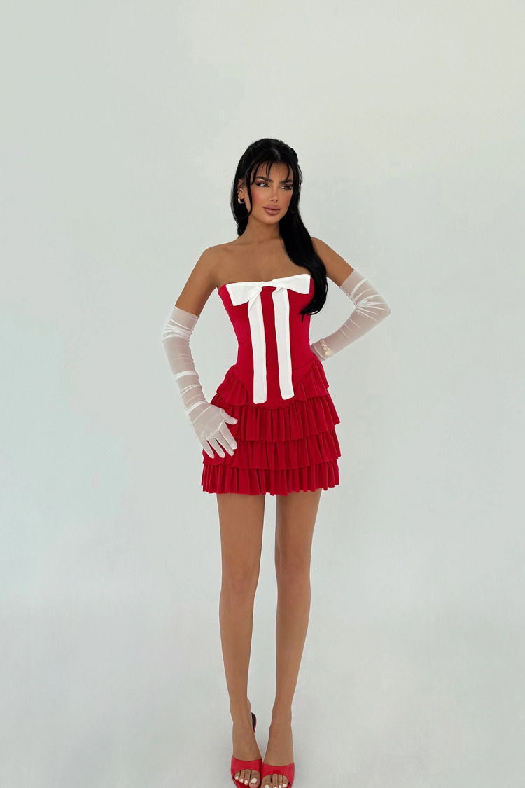 Strapless Dress With Gloves - Producer: EYYO ATELIER - Wholesale Women Clothes - TheBS Women