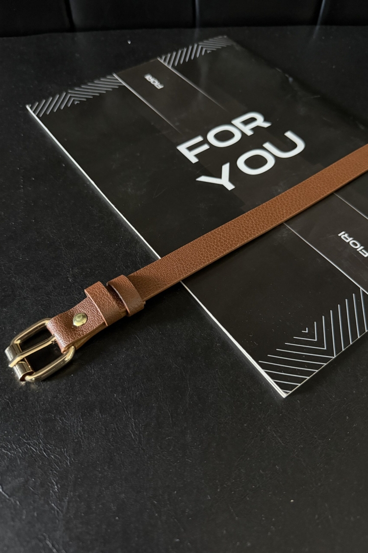 Slim Women's Belt With Square Buckle - Brand: Fiori - Women & Kids, Baby Clothes Wholesale - TheBS Women