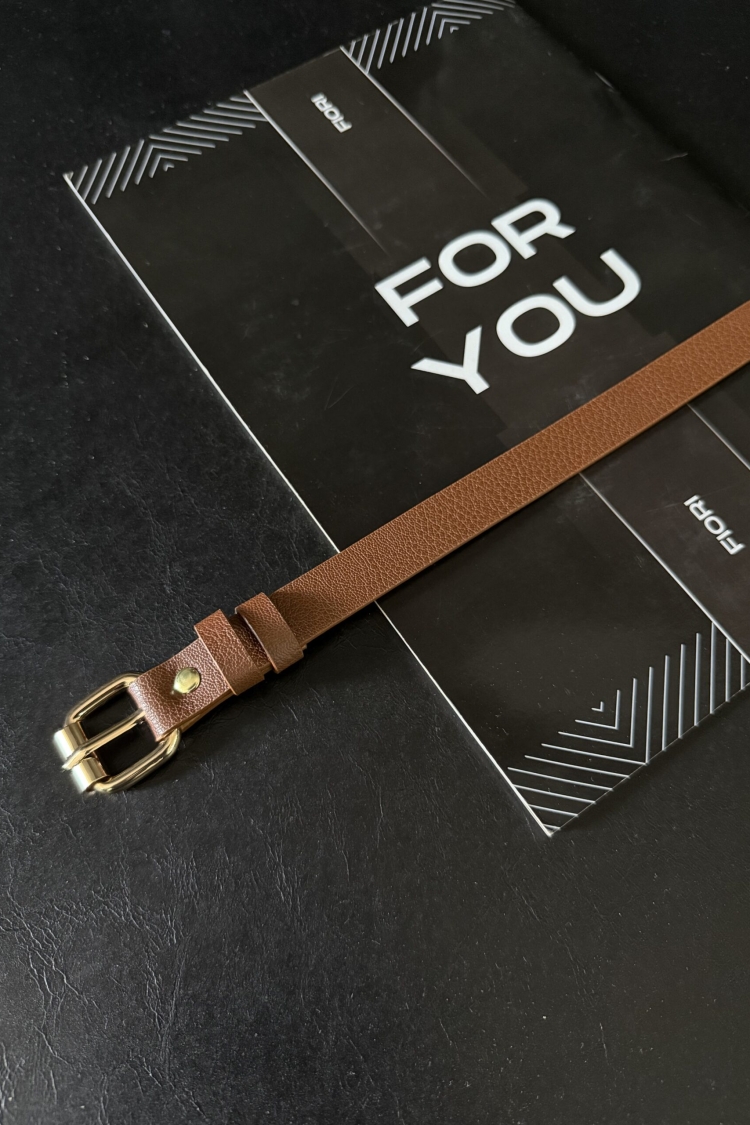 Slim Women's Belt With Square Buckle - Brand: Fiori - Women & Kids, Baby Clothes Wholesale - TheBS Women