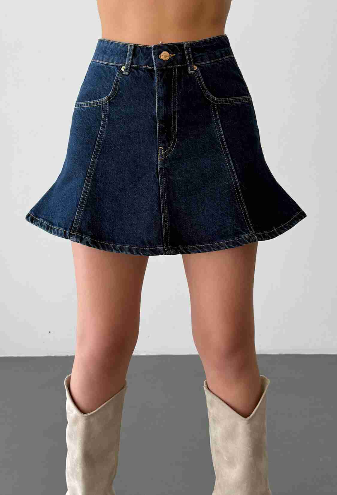Navy Blue Jean Skirt - Brand: LACARINO - Women & Kids, Baby Clothes Wholesale - TheBS Women