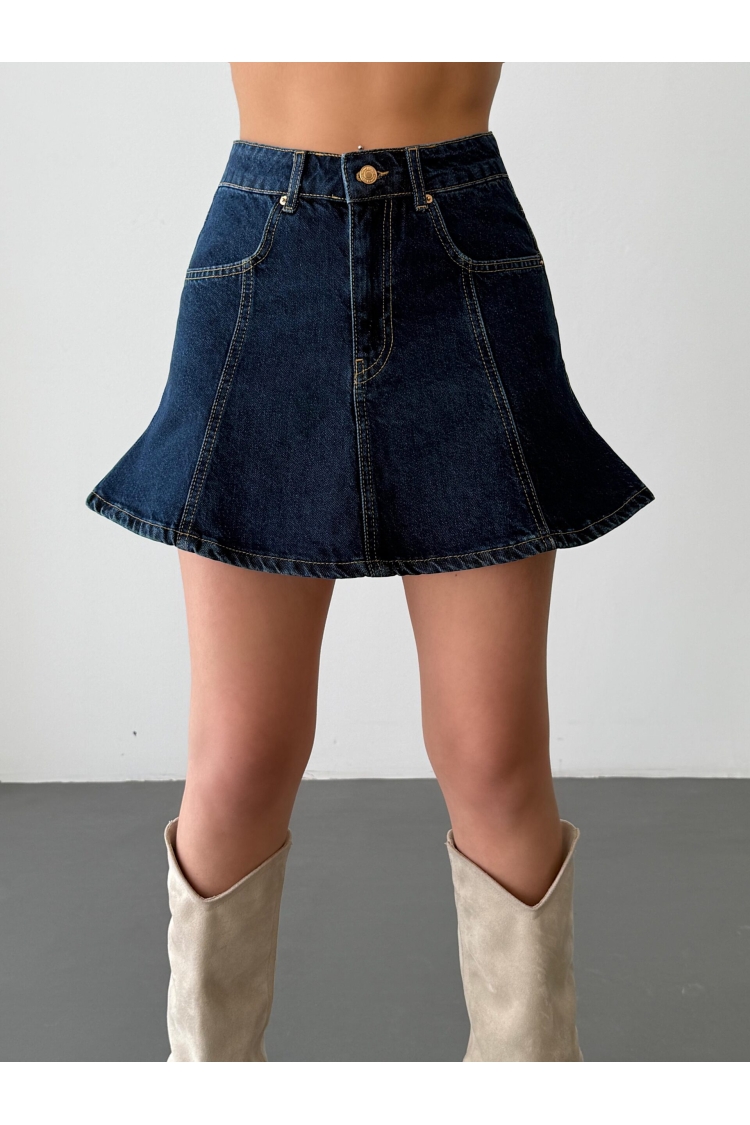Navy Blue Jean Skirt - Brand: LACARINO - Women & Kids, Baby Clothes Wholesale - TheBS Women