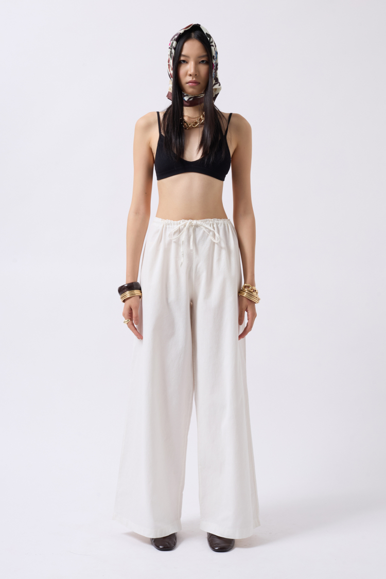 Lace Detail Cotton Pants - Producer: Black Fashion - Wholesale Women Clothes - TheBS Women