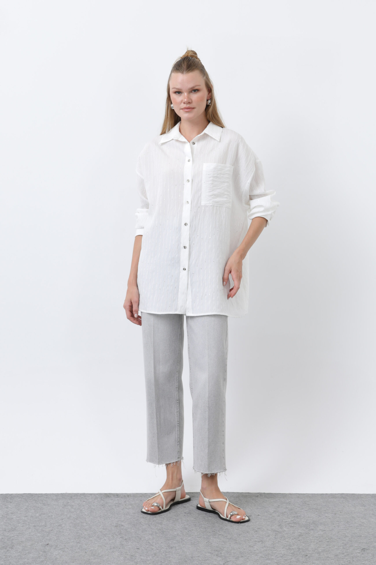 Shirt - Ecru - Brand: SOUL - Women & Kids, Baby Clothes Wholesale - TheBS Women