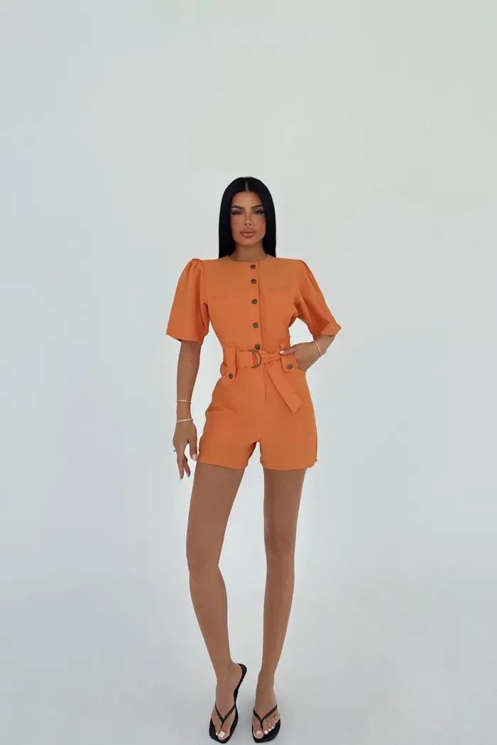 Pocket Detail Buttoned Jumpsuit - Producer: EYYO ATELIER - Wholesale Women Clothes - TheBS Women