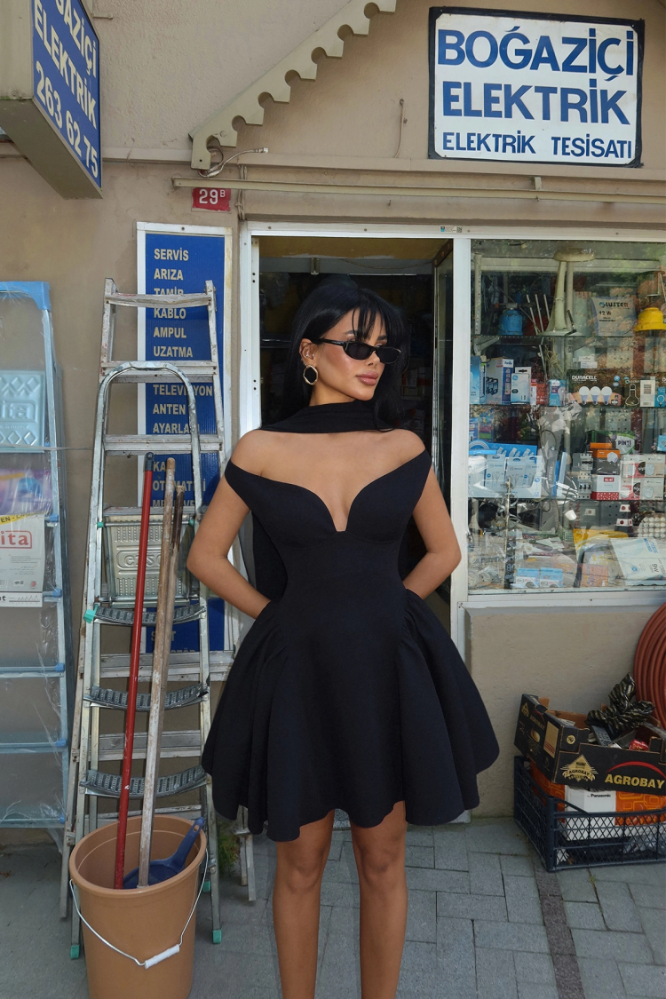 Back Detail Mini Dress - Producer: EYYO ATELIER - Wholesale Women Clothes - TheBS Women