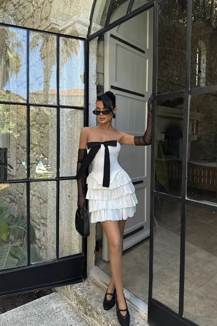 Strapless Dress With Gloves - Producer: EYYO ATELIER - Wholesale Women Clothes - TheBS Women
