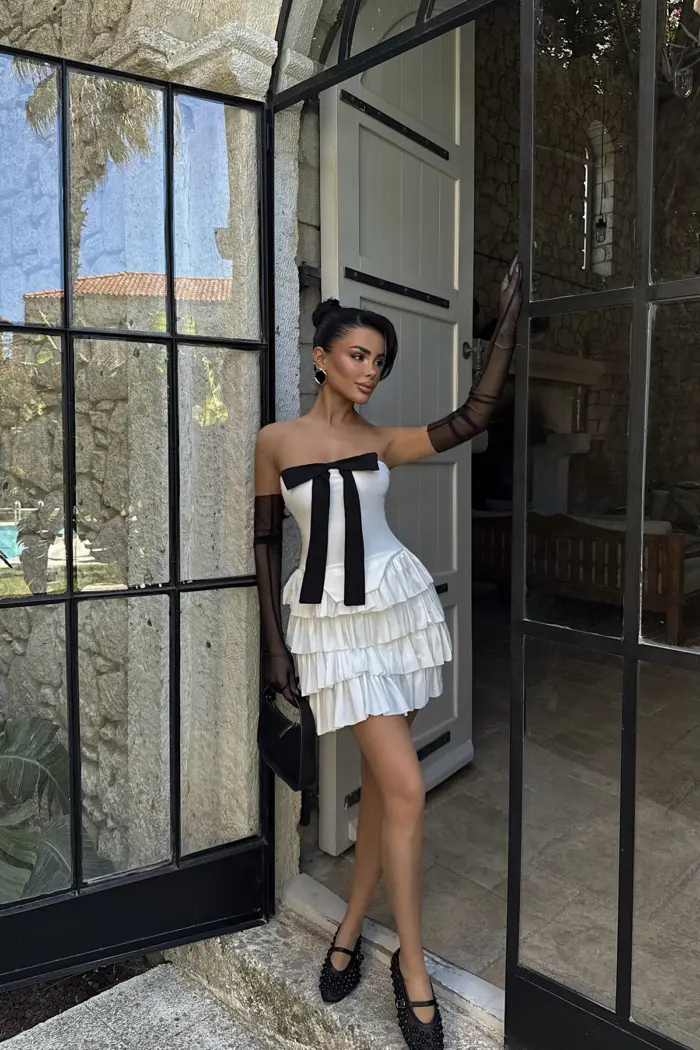 Strapless Dress With Gloves - Producer: EYYO ATELIER - Wholesale Women Clothes - TheBS Women