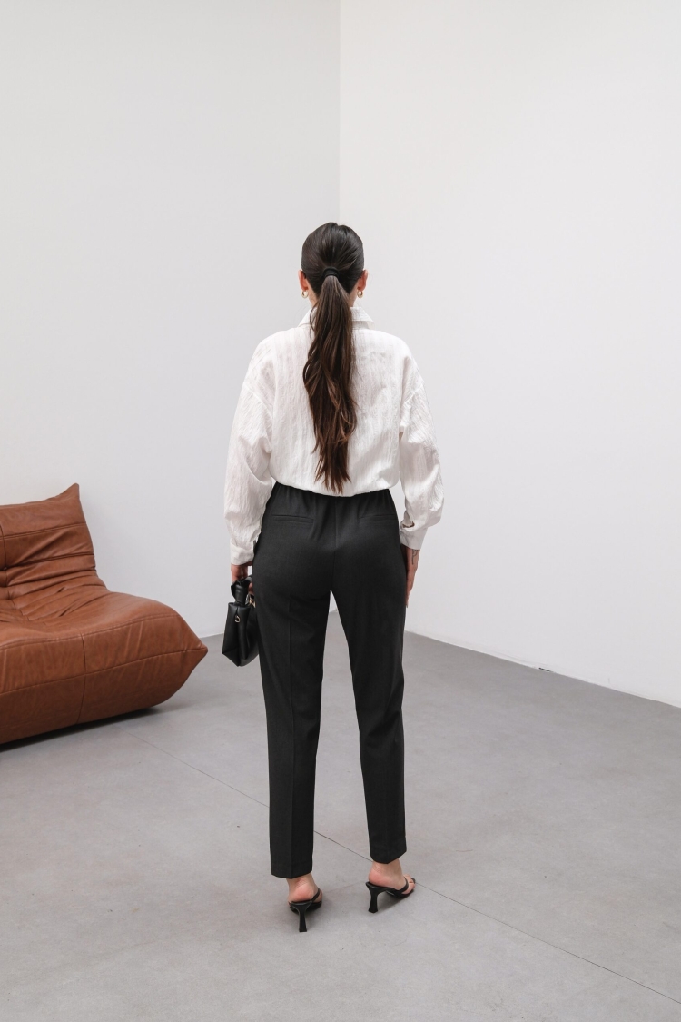 Decorative Buttoned Back Waist Elastic Pants - Brand: Ouz Fashion - Women & Kids, Baby Clothes Wholesale - TheBS Women