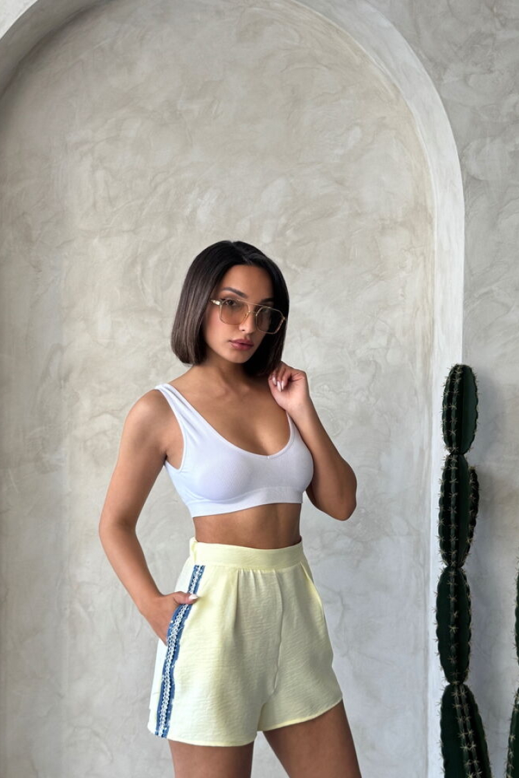 Denim Detailed Shorts - Producer: Topshow - Wholesale Women Clothes - TheBS Women