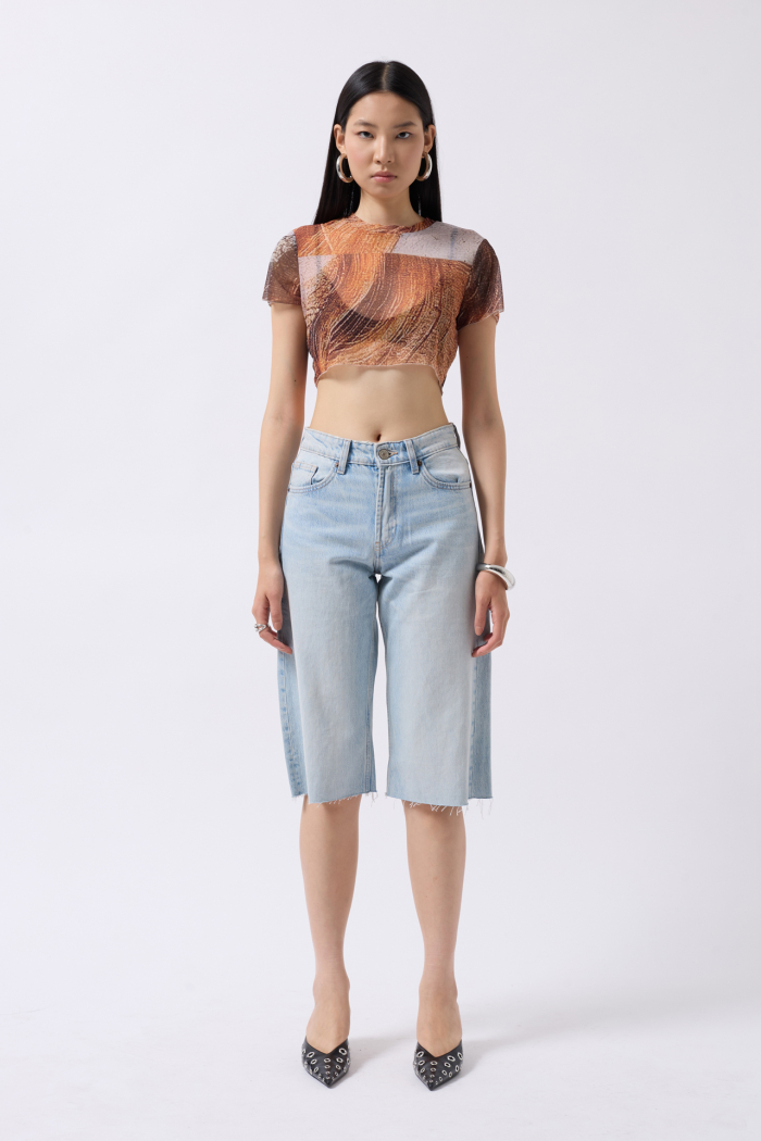 Patterned Tulle Blouse - Producer: Black Fashion - Wholesale Women Clothes - TheBS Women