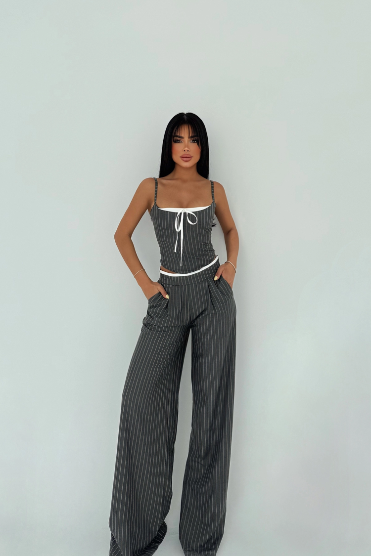 Gray Trouser Suit - Producer: EYYO ATELIER - Wholesale Women Clothes - TheBS Women