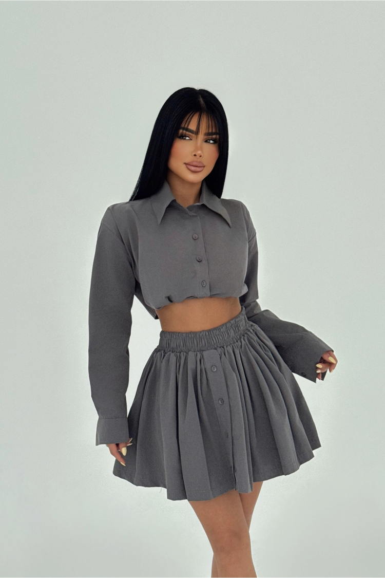 Front Buttoned Skirt Suit - Producer: EYYO ATELIER - Wholesale Women Clothes - TheBS Women