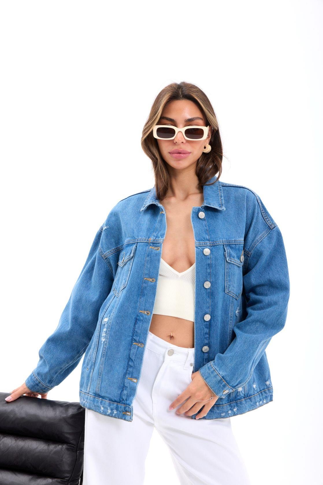 Denim Jacket - Producer: Fame - Wholesale Women Clothes - TheBS Women