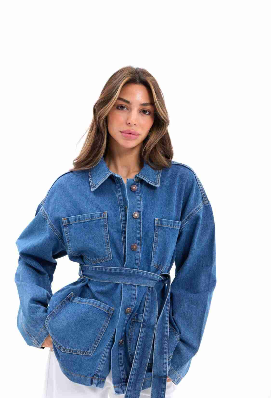 Denim Jacket - Blue - Brand: Fame - Women & Kids, Baby Clothes Wholesale - TheBS Women