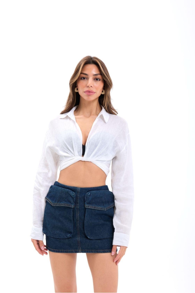 Denim Skirt - Blue - Brand: Fame - Women & Kids, Baby Clothes Wholesale - TheBS Women