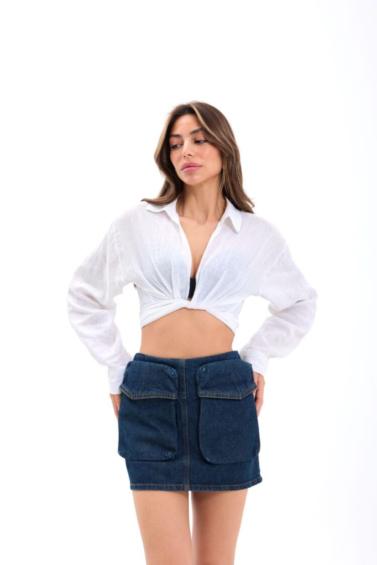 Denim Skirt - Blue - Producer: Fame - Wholesale Women Clothes - TheBS Women