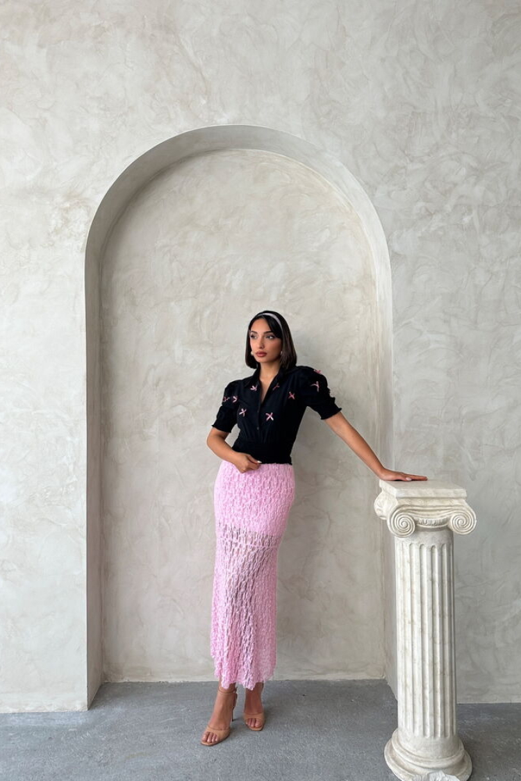 D1779 Sleeve-Length Skirt Buttoned Shirt - Producer: Topshow - Wholesale Women Clothes - TheBS Women