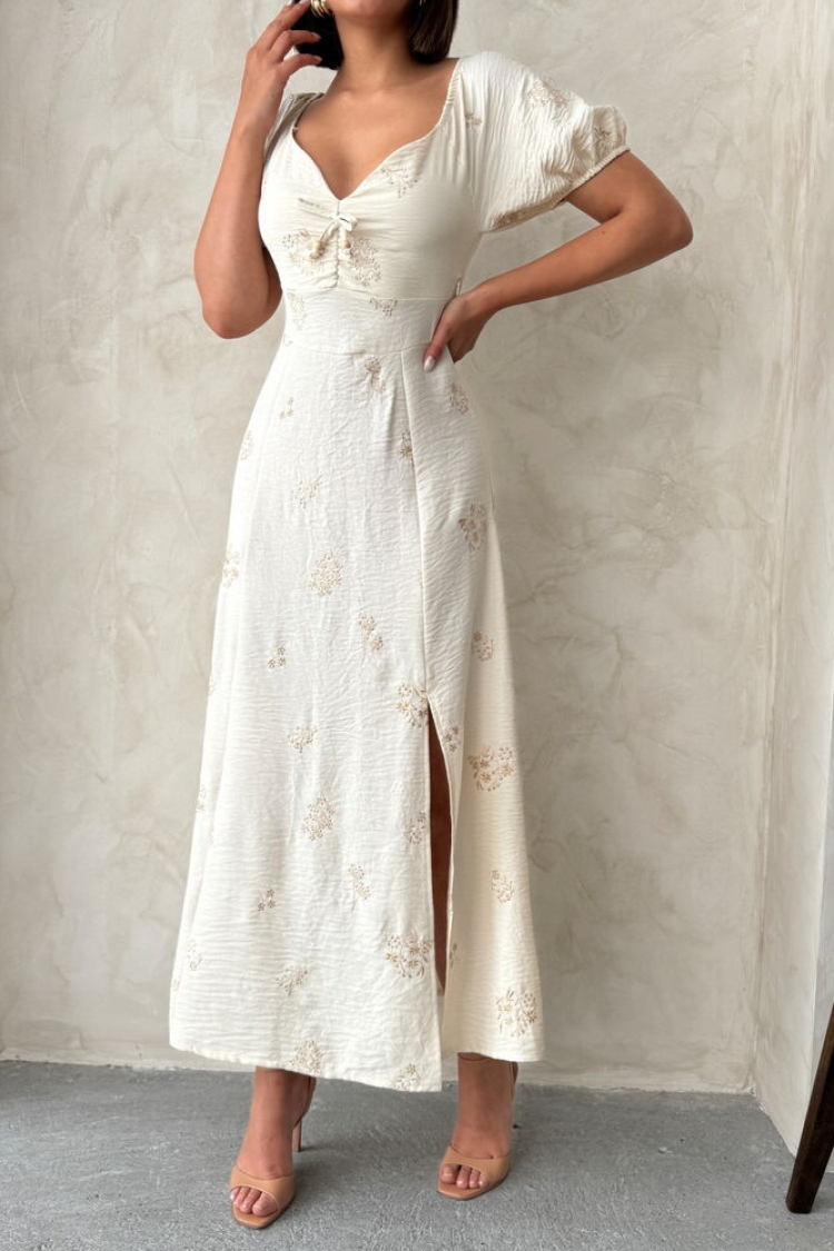 Embroidered Linen Dress - Brand: Topshow - Women & Kids, Baby Clothes Wholesale - TheBS Women