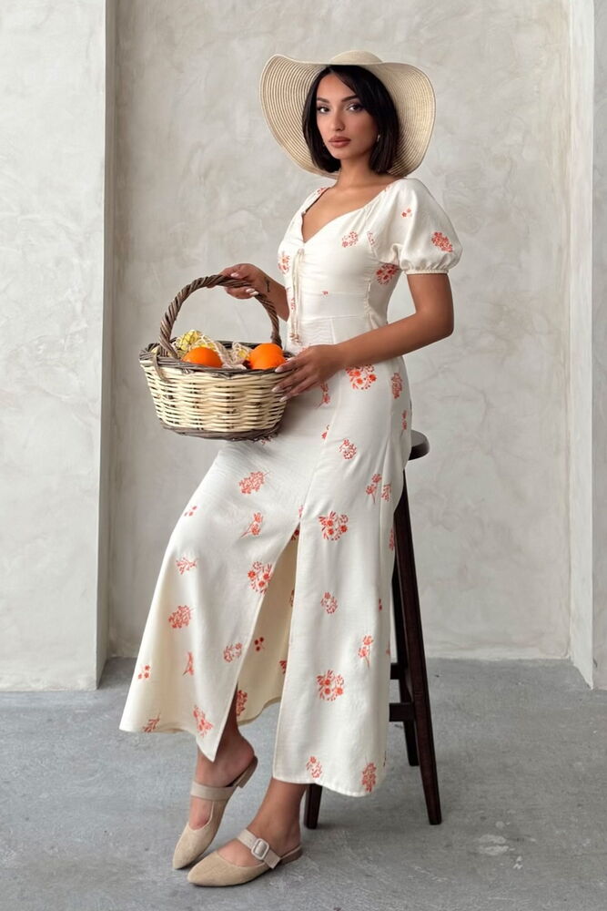 Embroidered Linen Dress - Producer: Topshow - Wholesale Women Clothes - TheBS Women