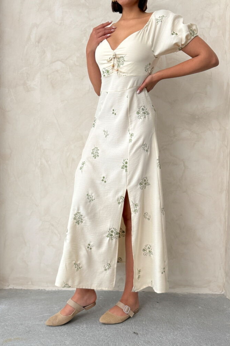 Embroidered Linen Dress - Brand: Topshow - Women & Kids, Baby Clothes Wholesale - TheBS Women