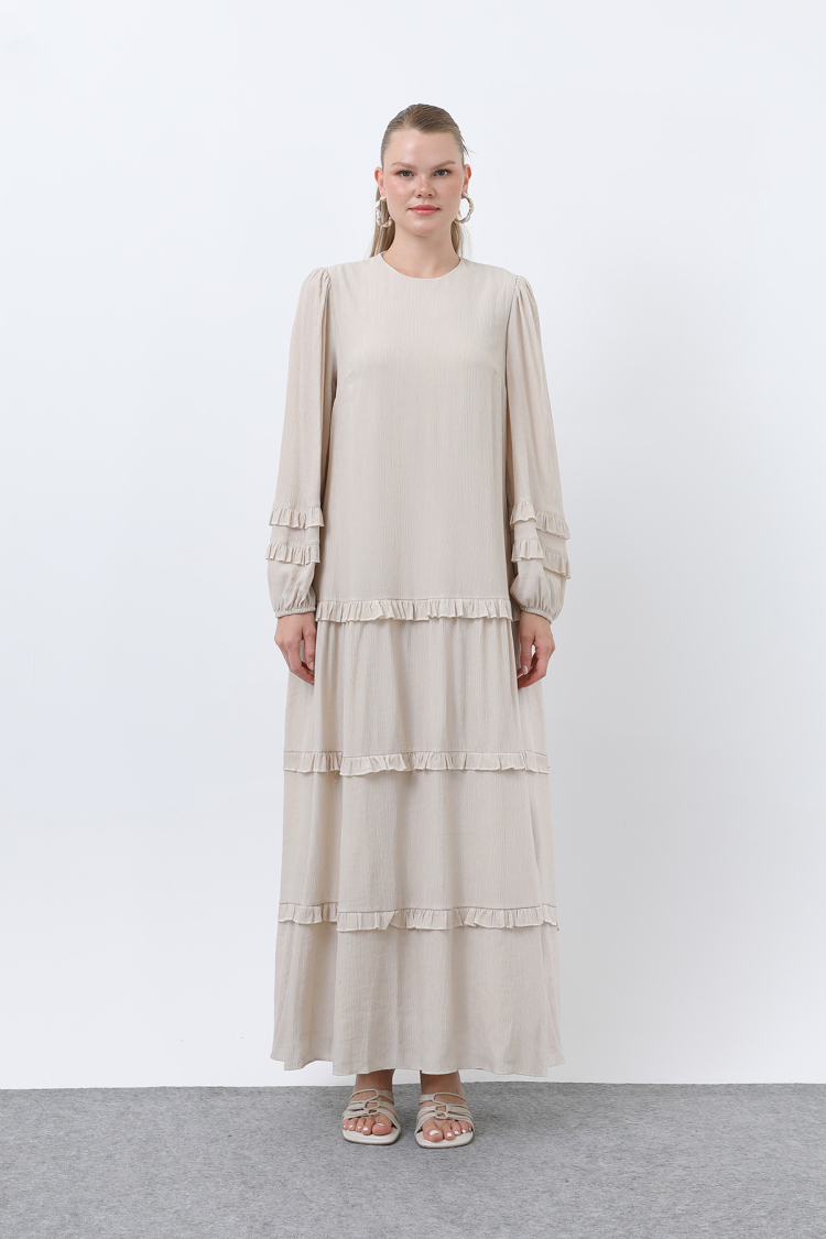 Women's Ruffle Detailed Dress - Brand: Puane - Women & Kids, Baby Clothes Wholesale - TheBS Women